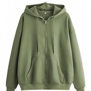 Women Cotton Zipper Hoodie