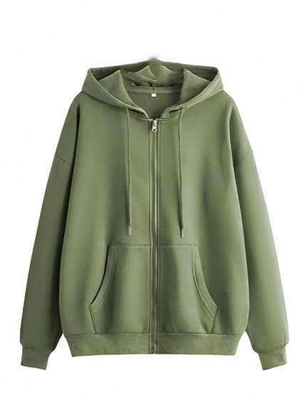 Women Cotton Zipper Hoodie