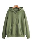 Women Cotton Zipper Hoodie