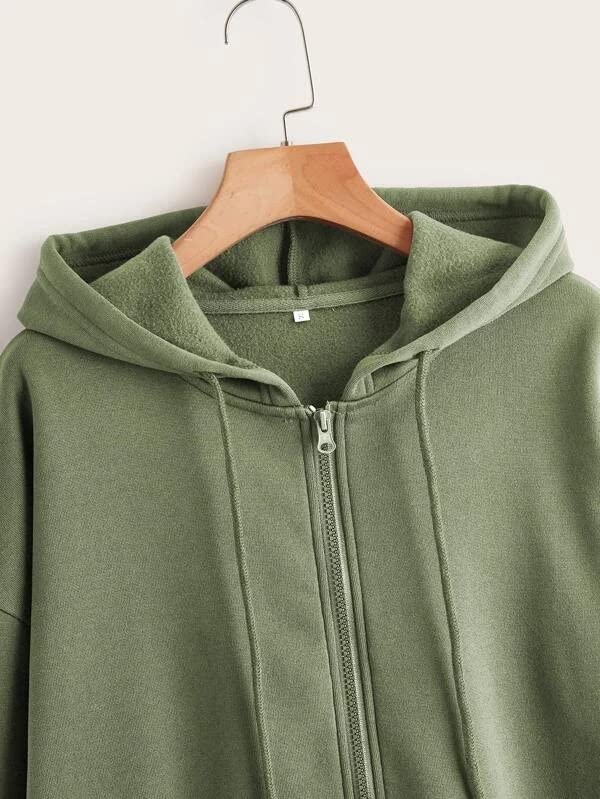 Women Cotton Zipper Hoodie