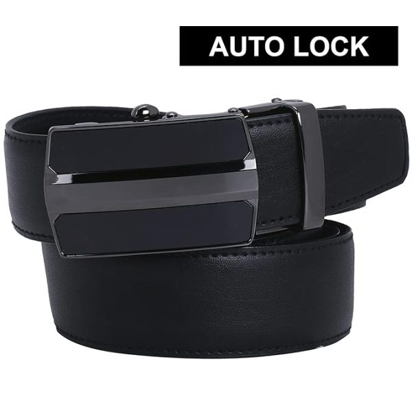 Men's Auto Lock PU Leather Belt