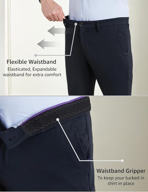 Premium Men's Slim Fit Stretch Knit Pants - Smart Casual | Flexi Waist