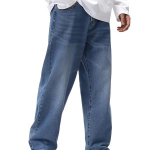 Men Jeans || Baggy Fit Jean's for Man || Loose Fit High Rise Denim || Stretchable Casual Wear Jean,s || Dance Rap Rapping Style Pant for Men || Denim Cotton Jeans