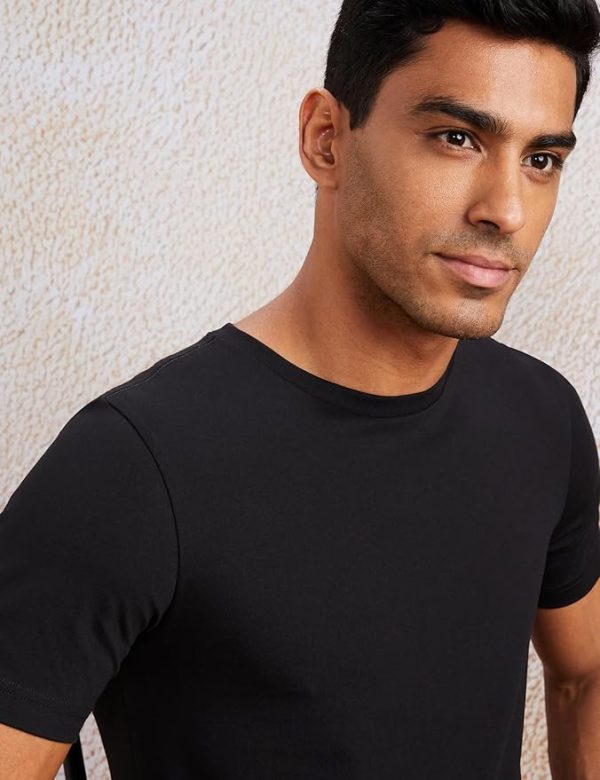 Men's Solid Cotton T Shirt | Round Neck | Half Sleeve | Plain-Regular Fit