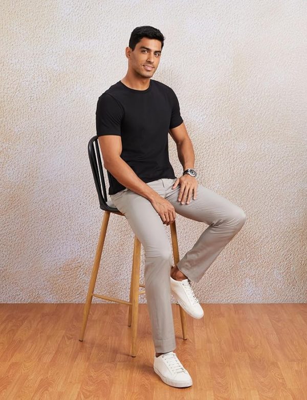 Men's Solid Cotton T Shirt | Round Neck | Half Sleeve | Plain-Regular Fit