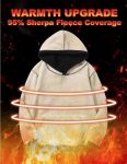 Women's Fleece Sherpa Hoodie, Winter Warm Pullover Sweatshirt, Soft Fur Lined, Casual Hooded Sweatshirt, Cozy & Stylish Outerwear