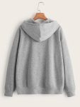 Casual Solid Full Sleeves Women Stylish Hooded Neck Fleece Zipper Hoodie for Winter