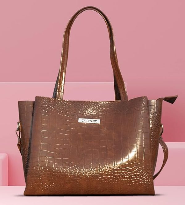 Croco Pattern Tote Bags For Womens Big Purses And Handbags Ladies Big Shoulder Bag